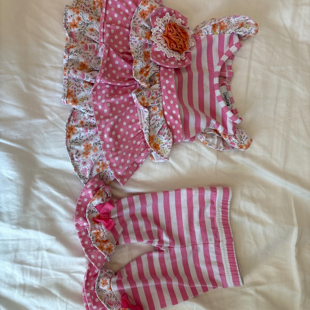 Spring outfit pink and white